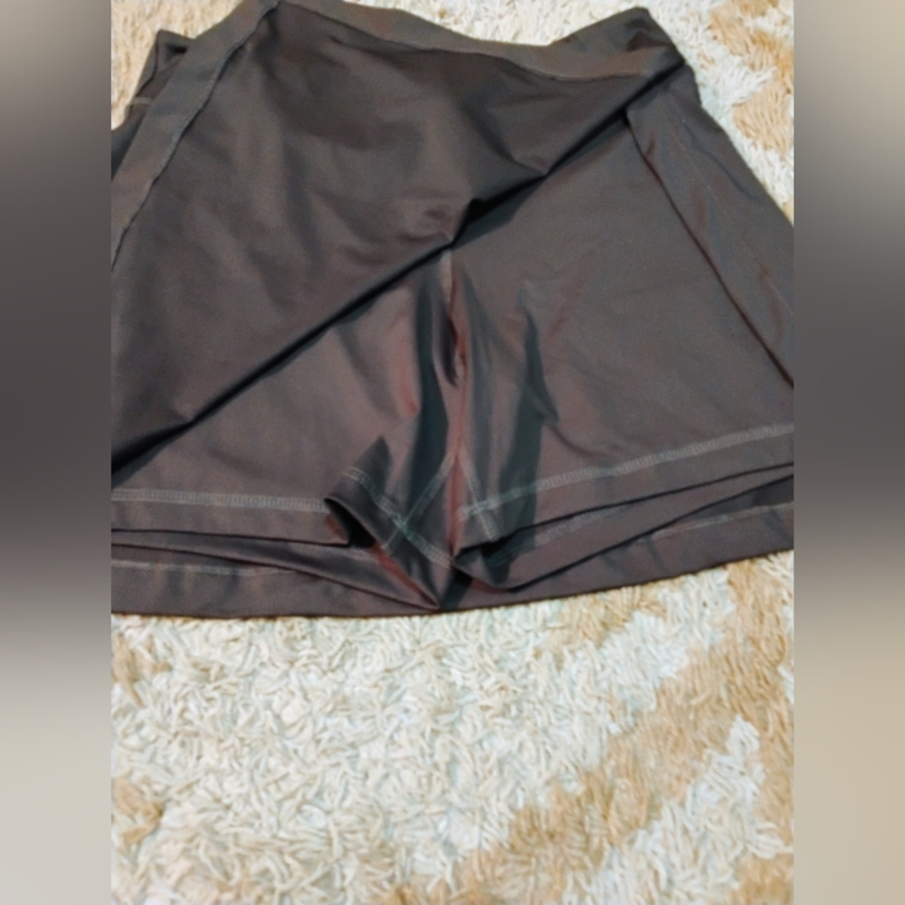 Disney Black Athletic Skort with Teal Castle and Mickey Graphic - Picture 4 of 6